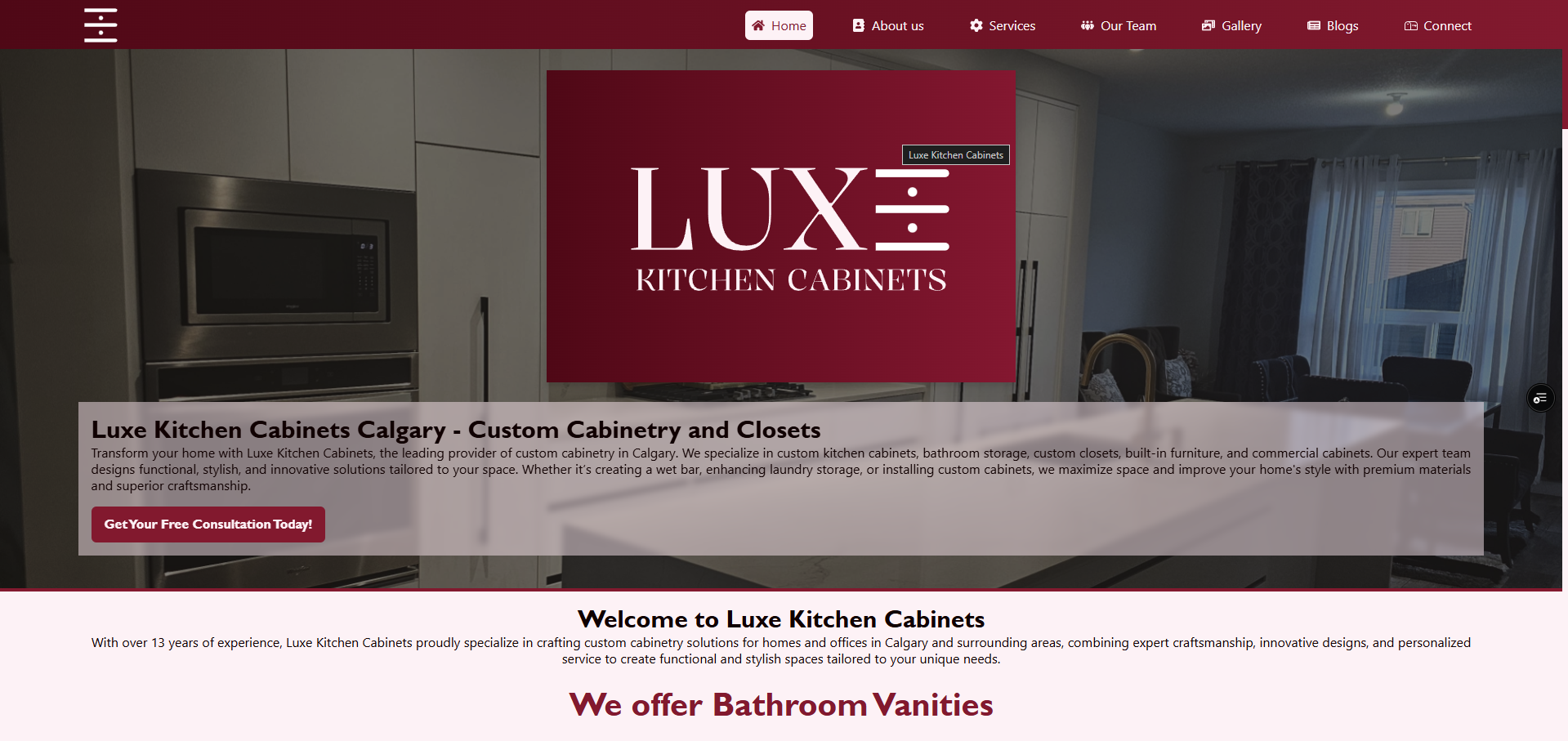 Luxe Kitchen Cabinets